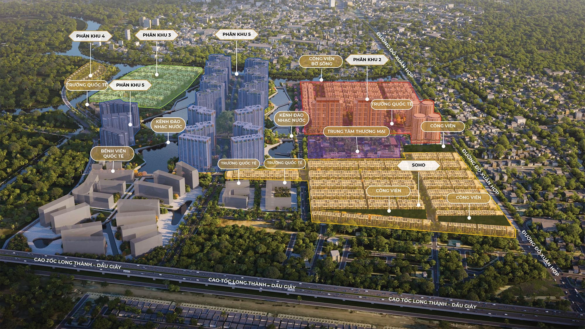 Mặt bằng quy hoạch tổng thể khu đô thị The Global City của Masterise Homes