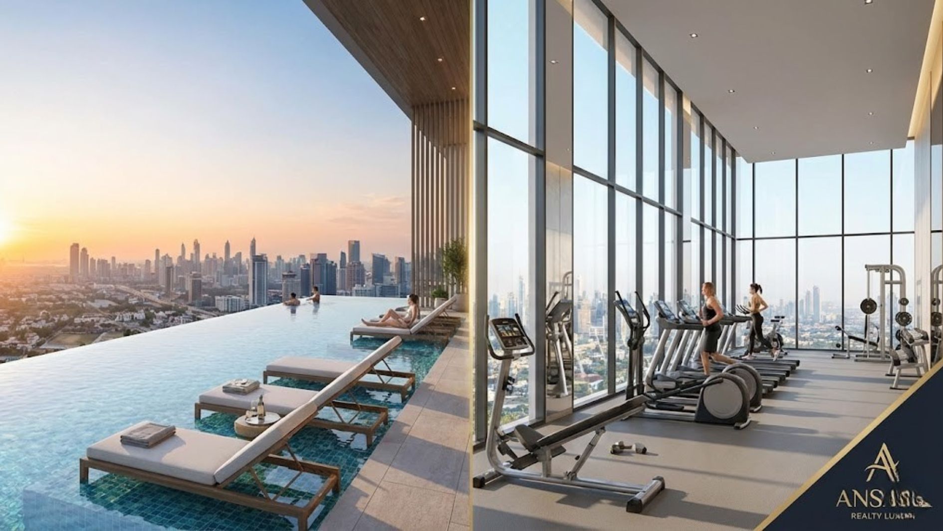 Tiện ích phòng Gym và hồ bơi nội khu chuẩn quốc tế tại Masteri Peninsula