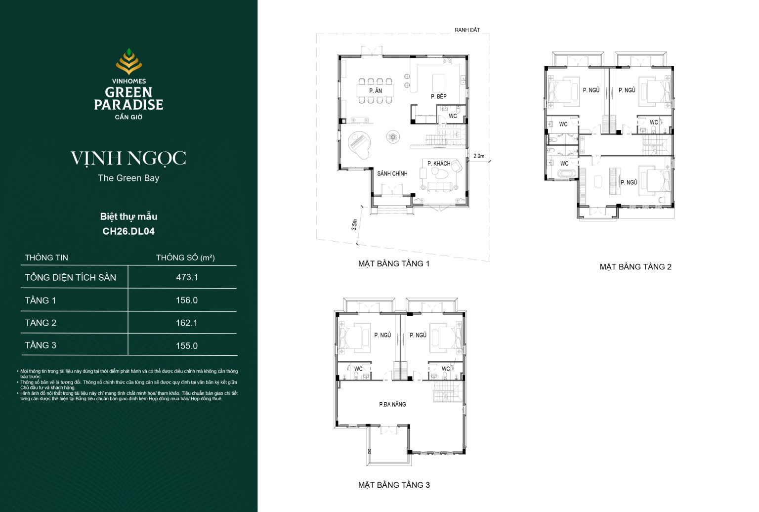 Mặt bằng Biệt thự mẫu 2