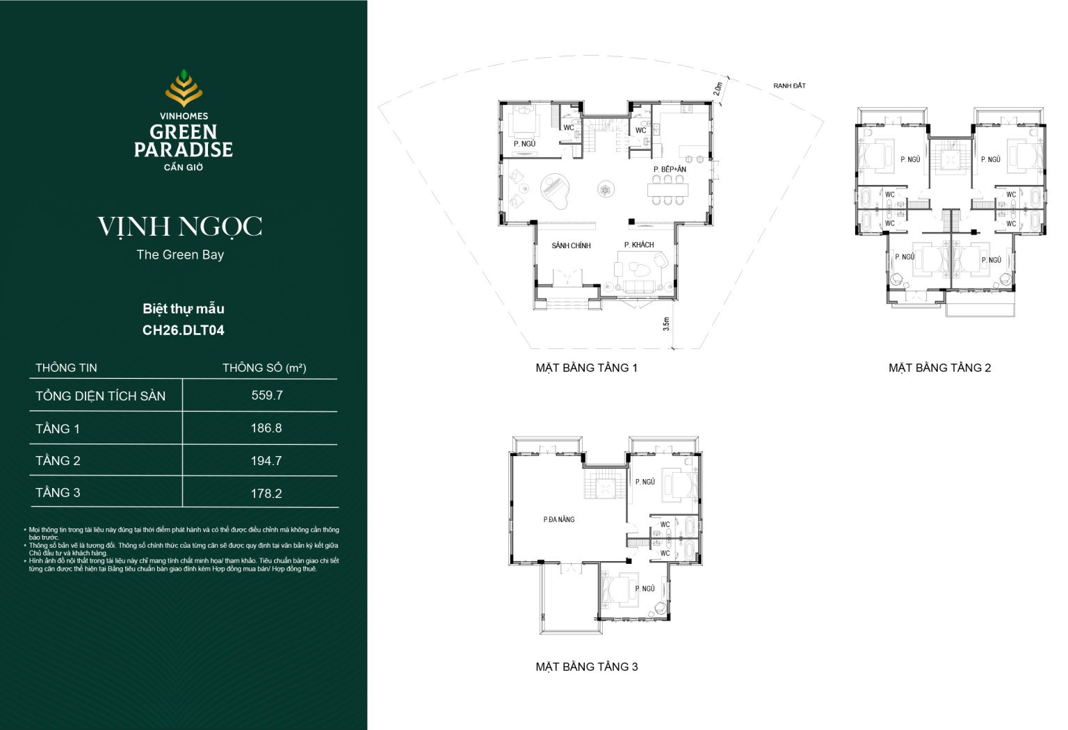 Mặt bằng Biệt thự mẫu 1