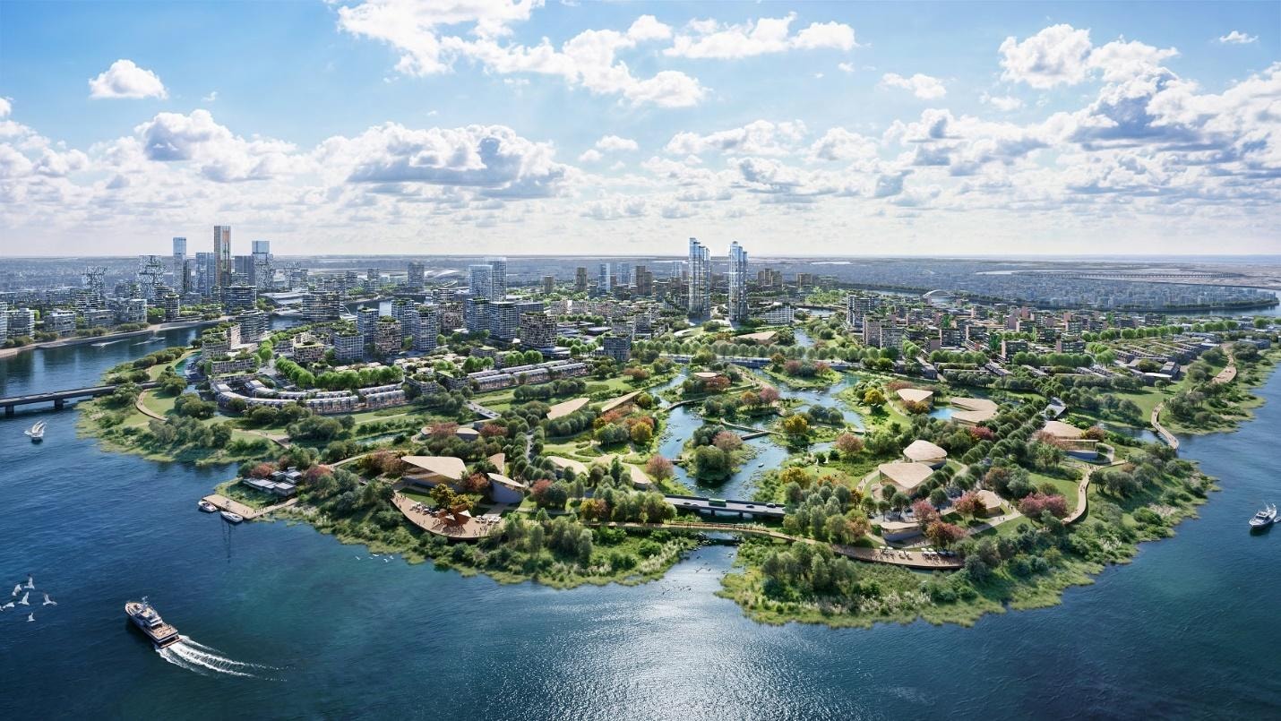 Phối cảnh view sông Masteri Peninsula giá 95 triệu/m2