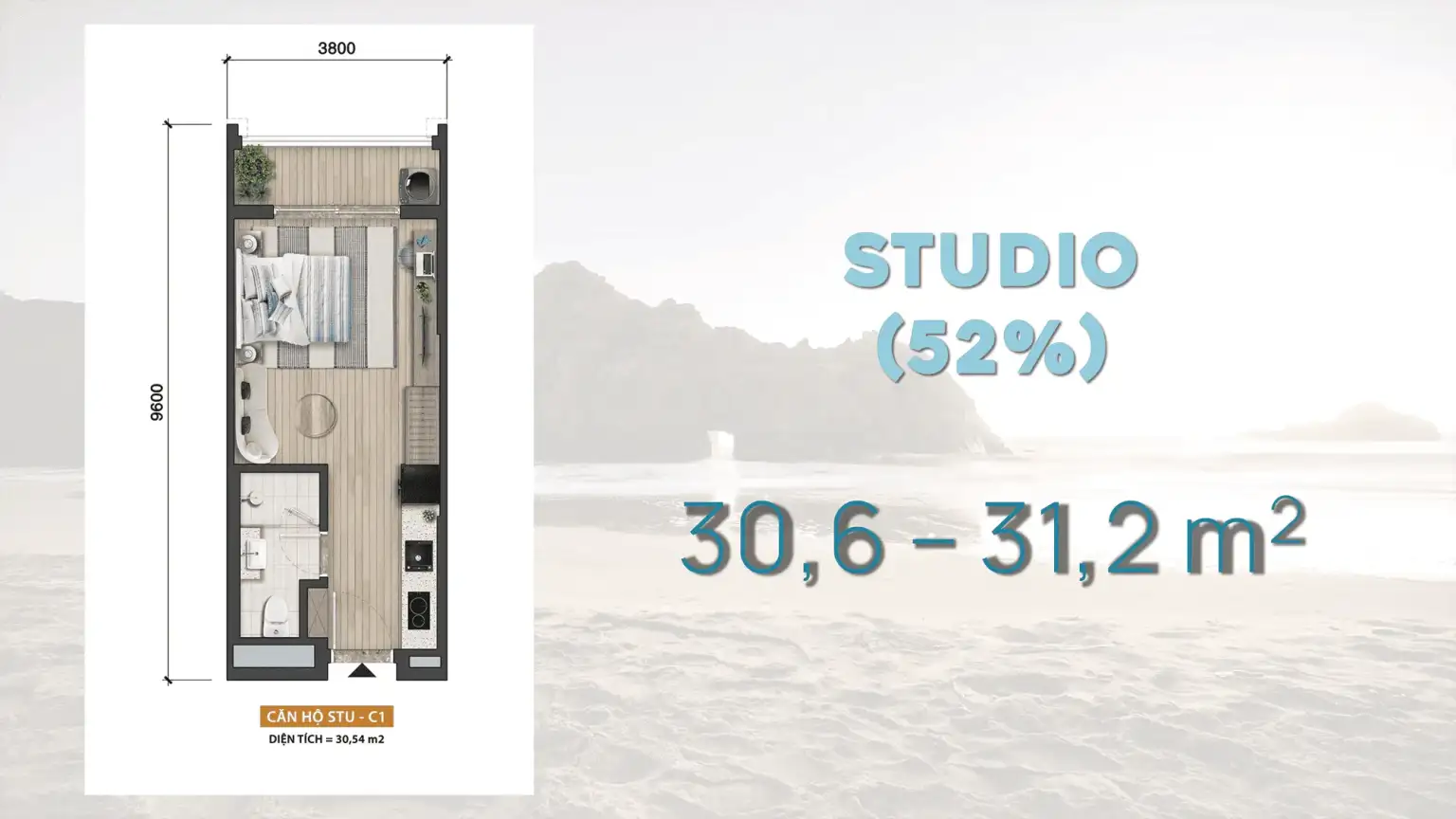 Căn Hộ Blanca City Vũng Tàu | Dự Án Blanca City Vũng Tàu 13 Layout thiet ke can ho Studio dien tich 306m2 312m2 du an Blanca City Sun Group 1536x864 1